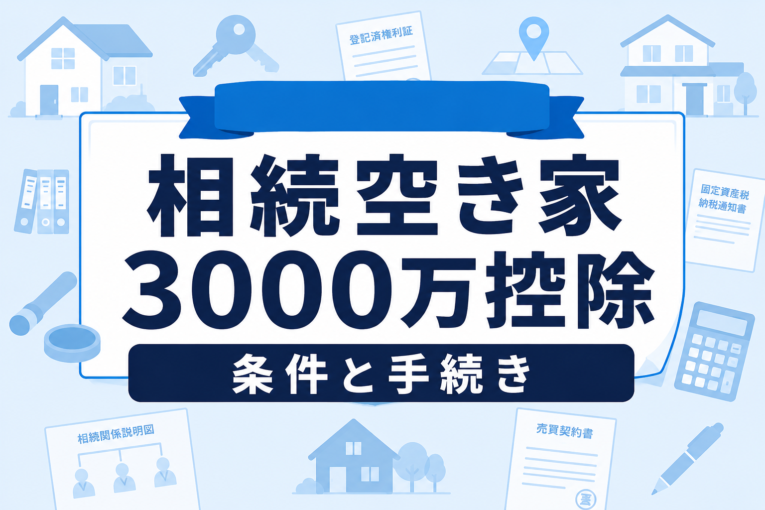 相続空き家の3000万円特別控除とは？条件・手続き・期限を完全解説